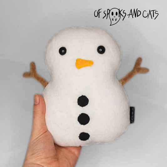 Johann der Schneefreund - Kleines Kuscheltier Schneemann Weihnachten Winter - Sammlerstück