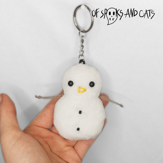 Schneebastian der Schneemann - Mini Kuscheltier Winter - Schlüsselanhänger - Sammlerstück