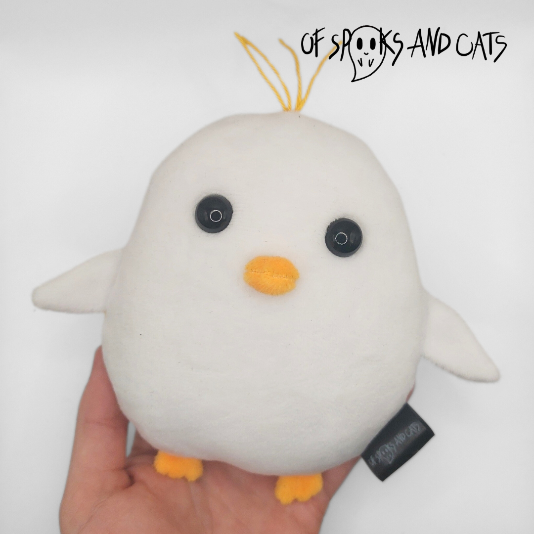 Eggbert das Küken - Kleines Kuscheltier Ostern Huhn - Sammlerstück