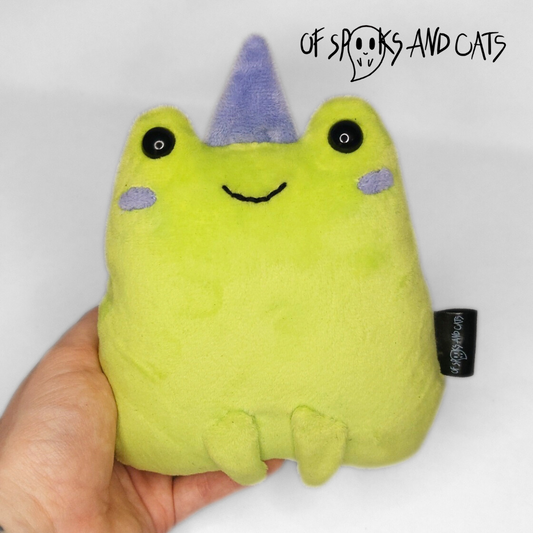 Frio der Zauberfrosch - Kleines Kuscheltier Frosch Magie - Sammlerstück