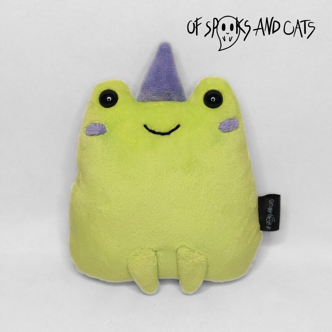 Frio der Zauberfrosch - Kleines Kuscheltier Frosch Magie - Sammlerstück