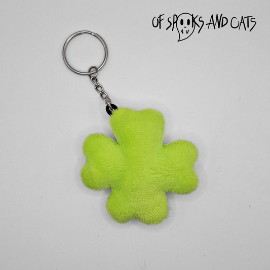 Vierblättriges Kleeblatt - Mini Kuscheltier Glücksbringer Klee - Schlüsselanhänger - Sammlerstück