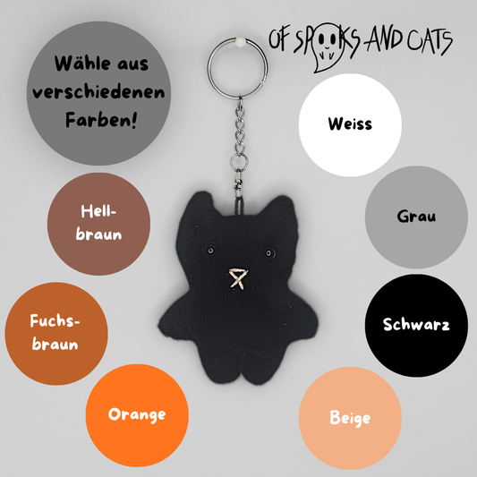 Minki das Katzi - Mini Kuscheltier Glücksbringer Katze - Schlüsselanhänger - Sammlerstück