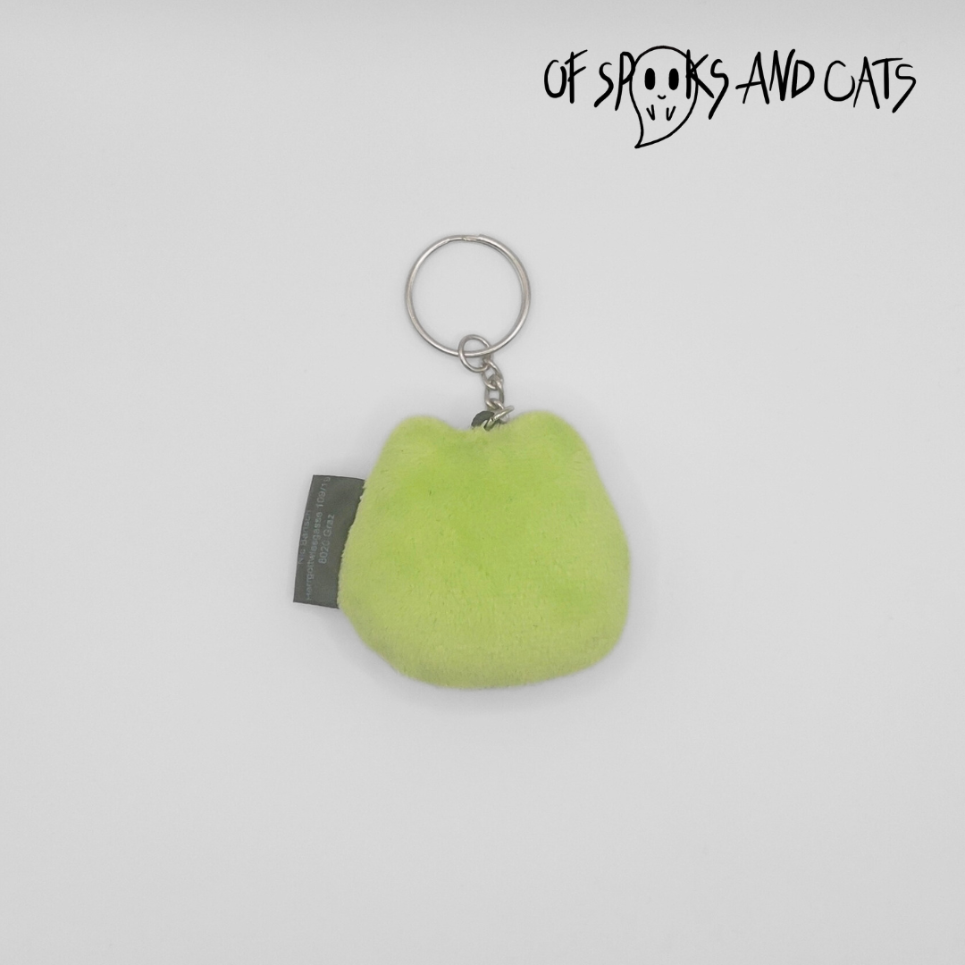 Flo der freche Frosch - Mini Kuscheltier grüner Frosch - Schlüsselanhänger - Sammlerstück