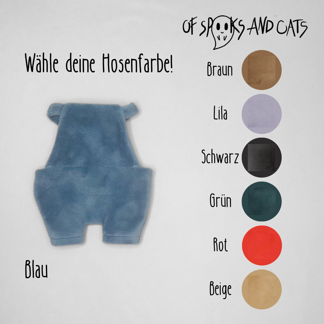 Latzhose für Fantasiefreunde - Stofftier Kleidung - Sammlerstück
