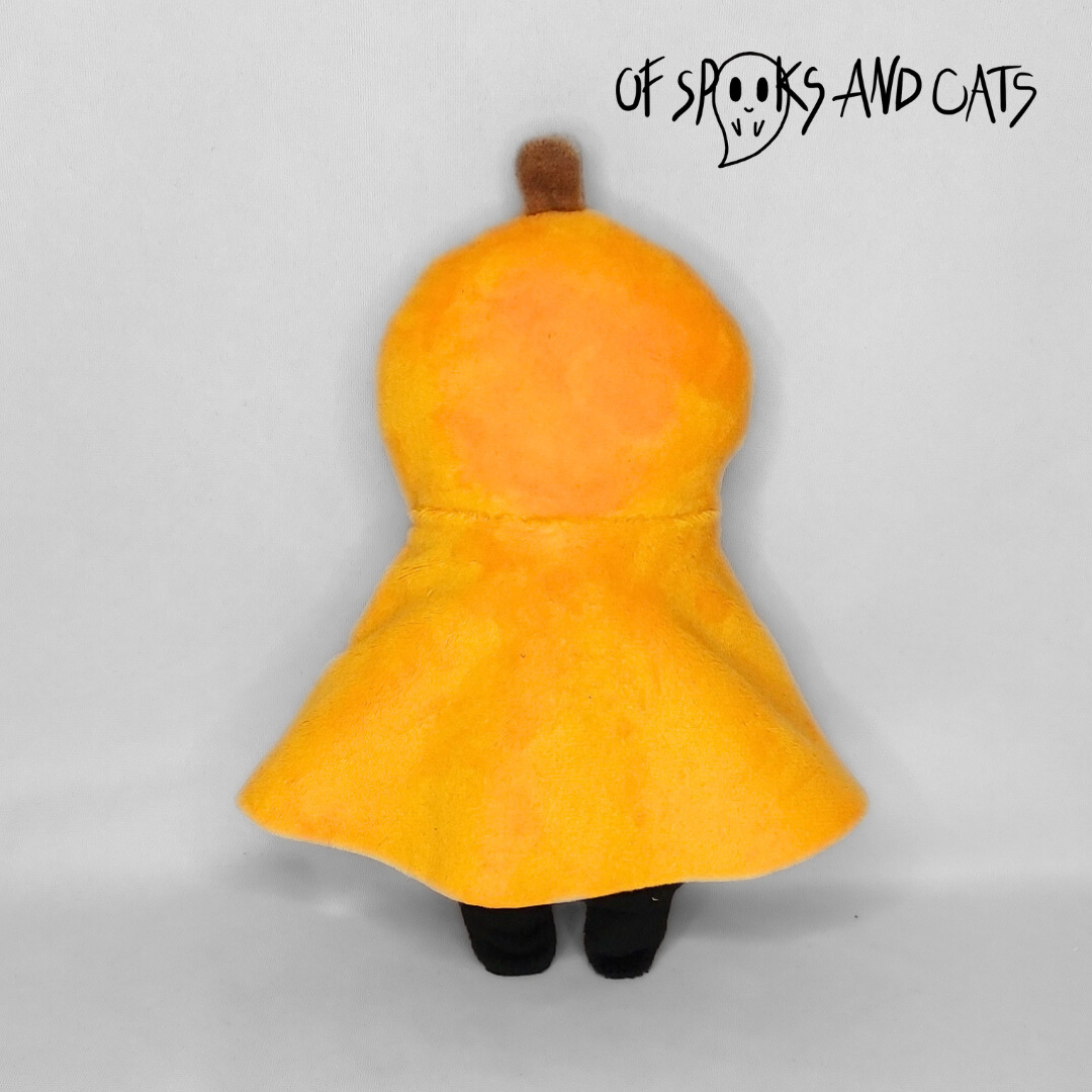 Poki der Kürbiskumpel - Kleines Kuscheltier Kürbis Halloween - Sammlerstück