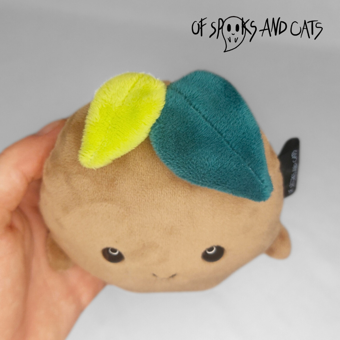 Blattlaus der Erdgeist - Kleines Kuscheltier Erdelementar Fantasy Sammlerstück
