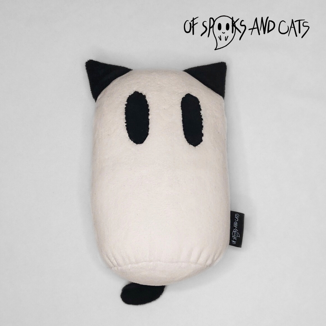 Nyx die Geisterkatze - Kleines Kuscheltier Katze Halloween - Sammlerstück