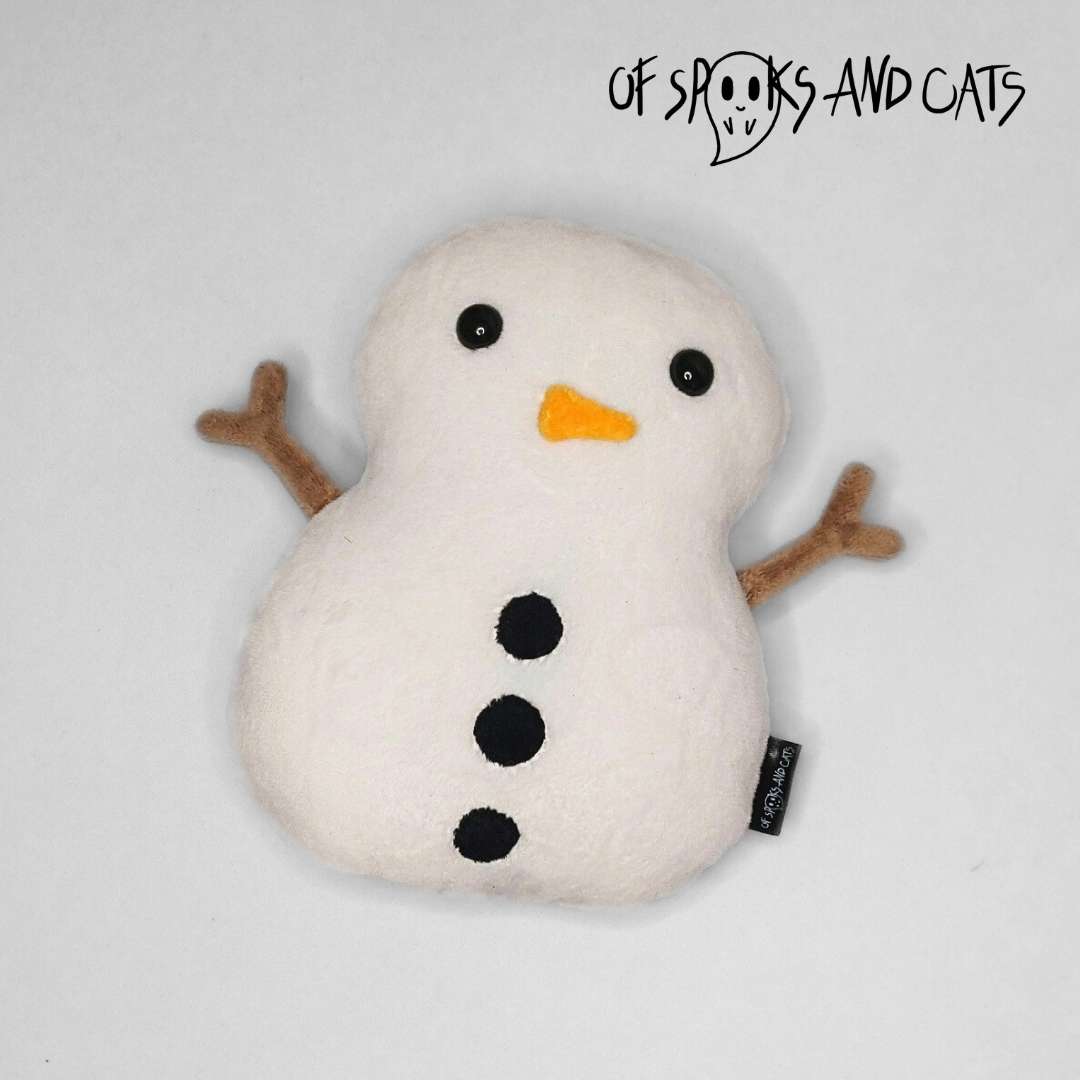 Johann der Schneefreund - Kleines Kuscheltier Schneemann Weihnachten Winter - Sammlerstück