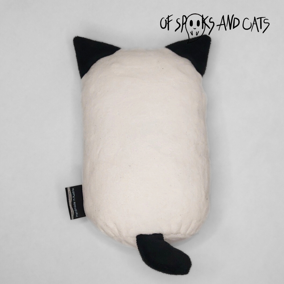 Nyx die Geisterkatze - Kleines Kuscheltier Katze Halloween - Sammlerstück