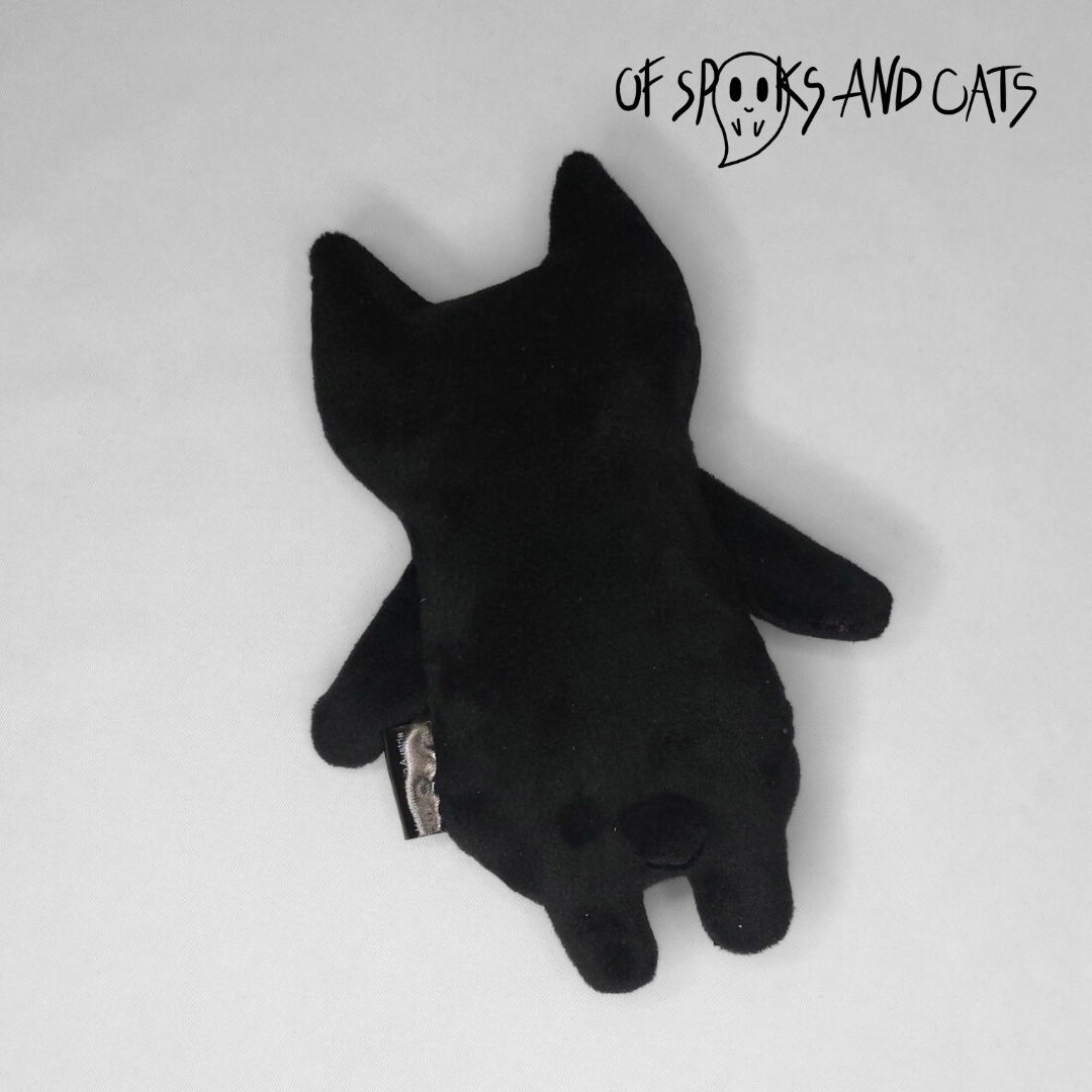 Elli die Skelettkatze - Kleines Stofftier Halloween Katze - Sammlerstück