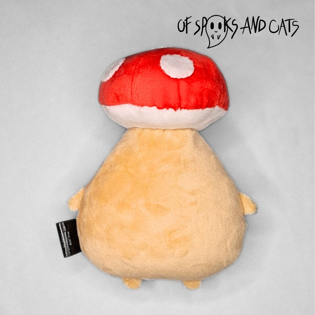 Pino der Pilzwächter - Kleines Kuscheltier Pilz Wesen Fantasy - Sammlerstück
