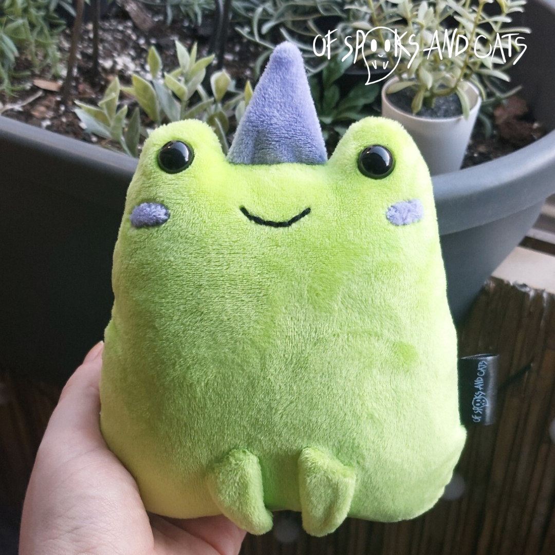 Frio der Zauberfrosch - Kleines Kuscheltier Frosch Magie - Sammlerstück