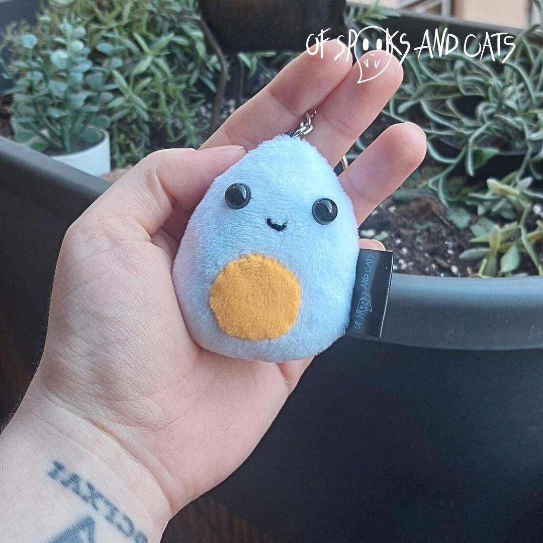 Emma das Ei - Mini Kuscheltier Ei Frühstück Niedlich - Schlüsselanhänger - Sammlerstück