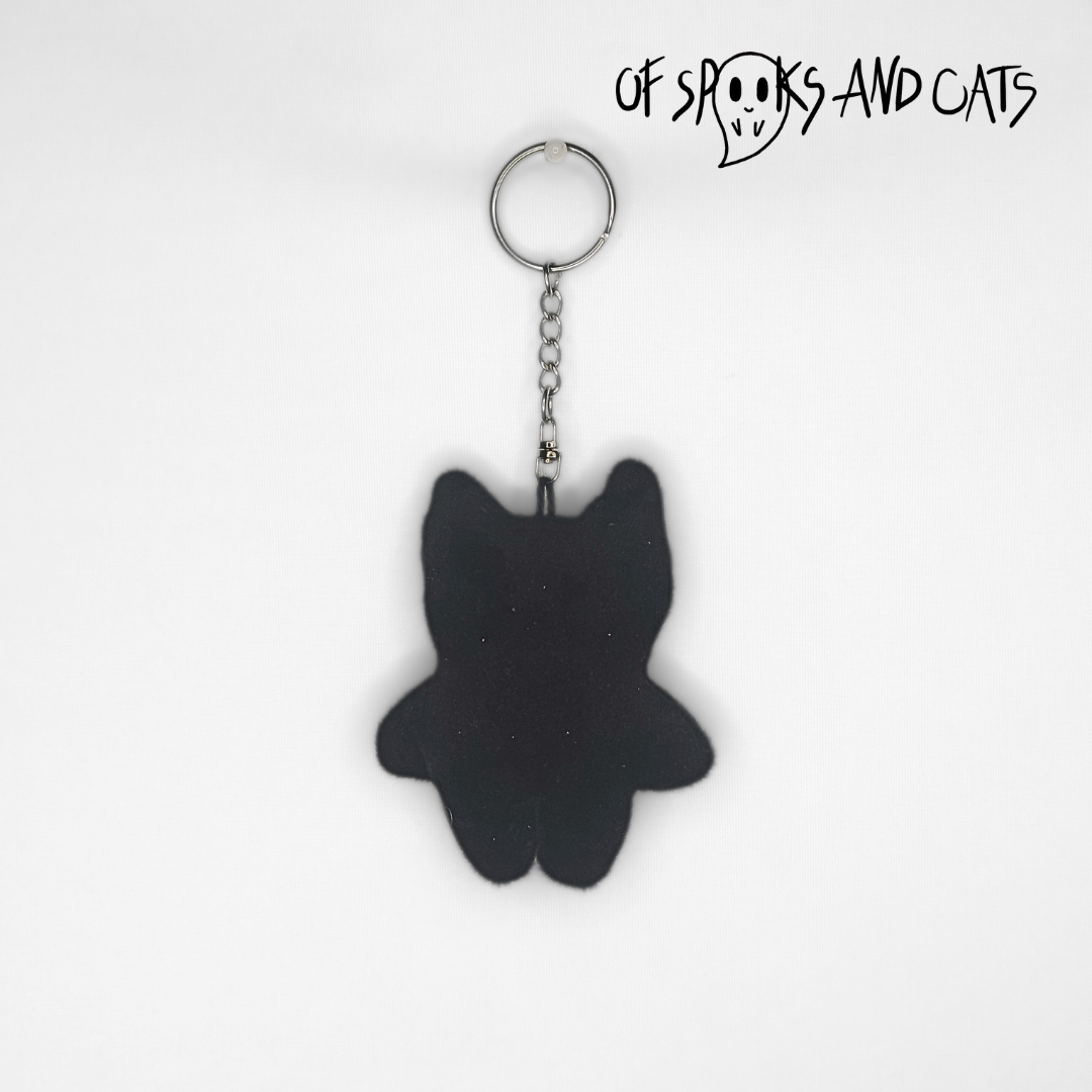 Katzi Schlüsselanhänger Schwarz - Mini Kuscheltier Katze
