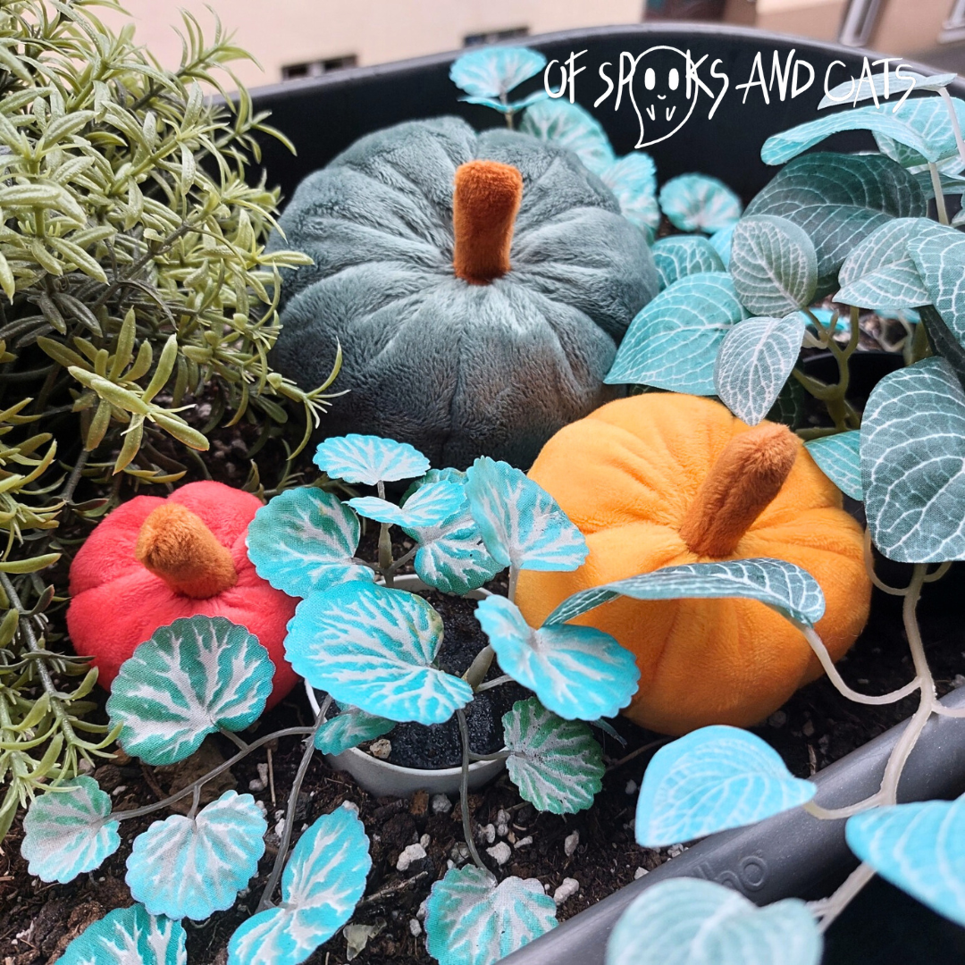 Süße Plüschkürbisse Herbstdeko Halloween