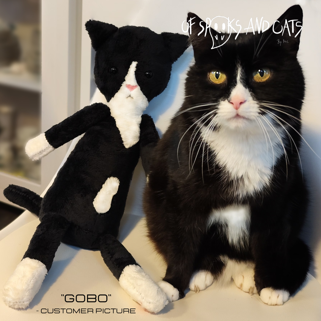Katzenkumpel Personalisiert - Stofftier Katze - Andenken Haustier - Großes Kuscheltier