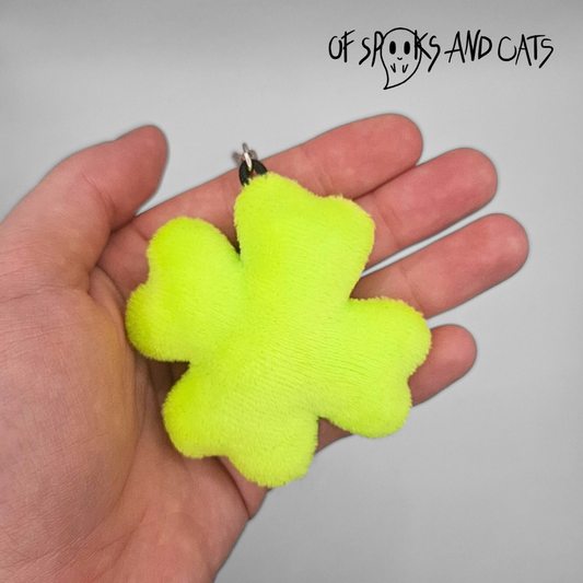 Vierblättriges Kleeblatt - Mini Kuscheltier Glücksbringer Klee - Schlüsselanhänger - Sammlerstück