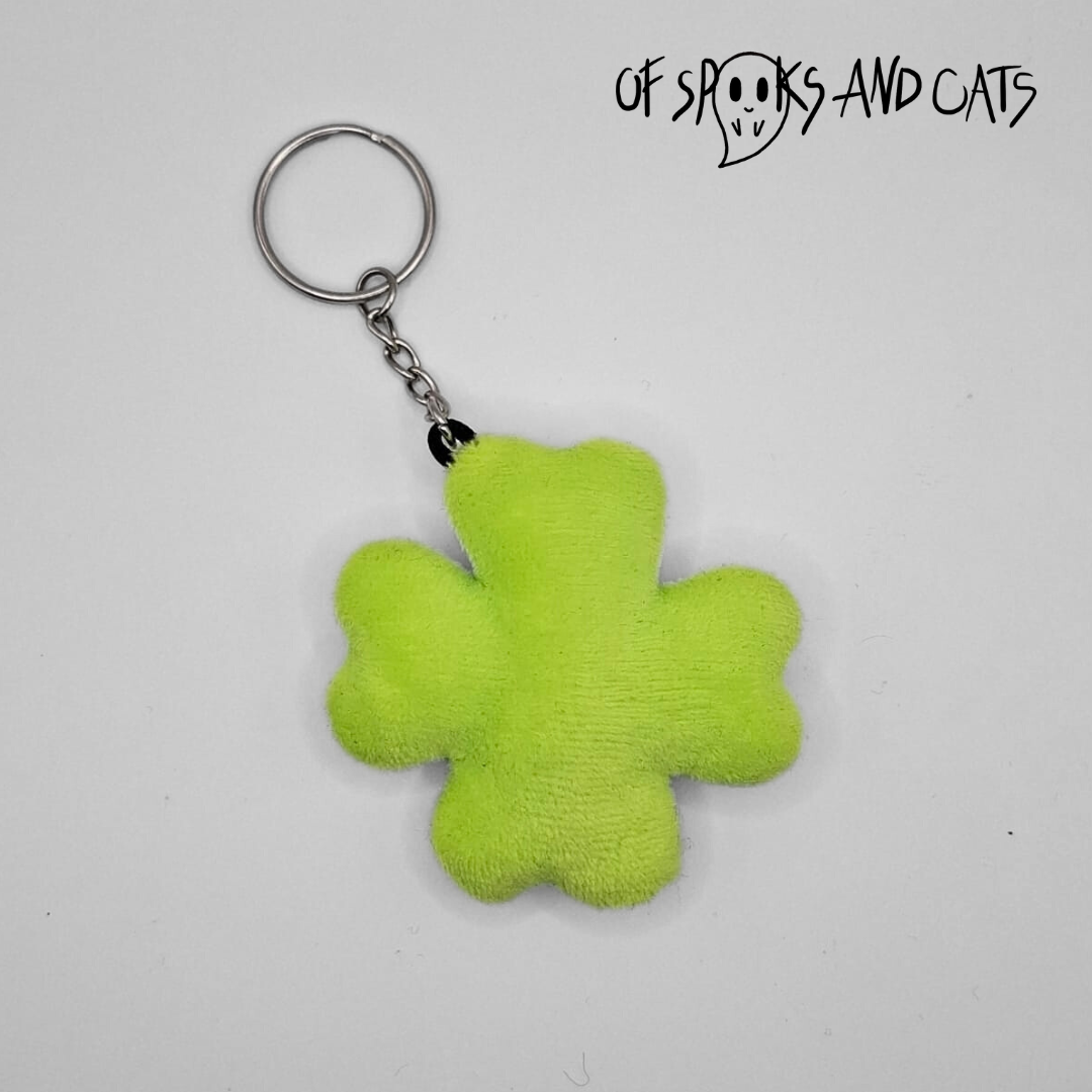 Vierblättriges Kleeblatt - Mini Kuscheltier Glücksbringer Klee - Schlüsselanhänger - Sammlerstück