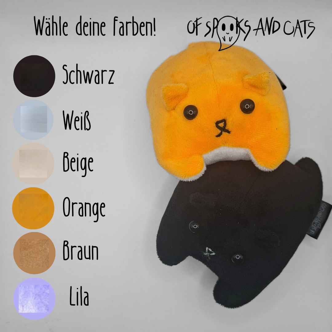 Katzenbällchen - Kleines Stofftier Katze - Handgroß - Sammlerstück