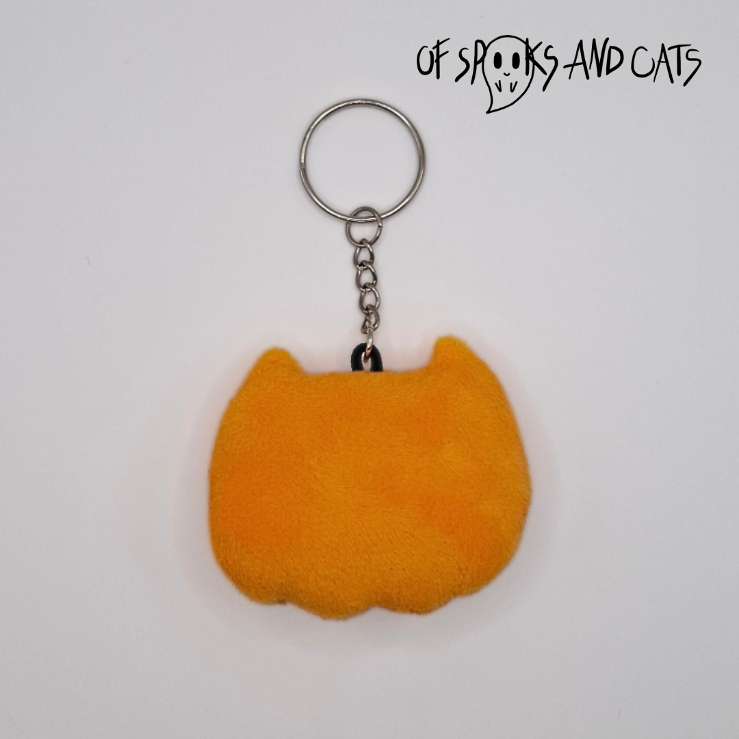 Kiko die Kürbiskatze - Mini Kuscheltier Kürbis Katze Halloween - Schlüsselanhänger - Sammlerstück
